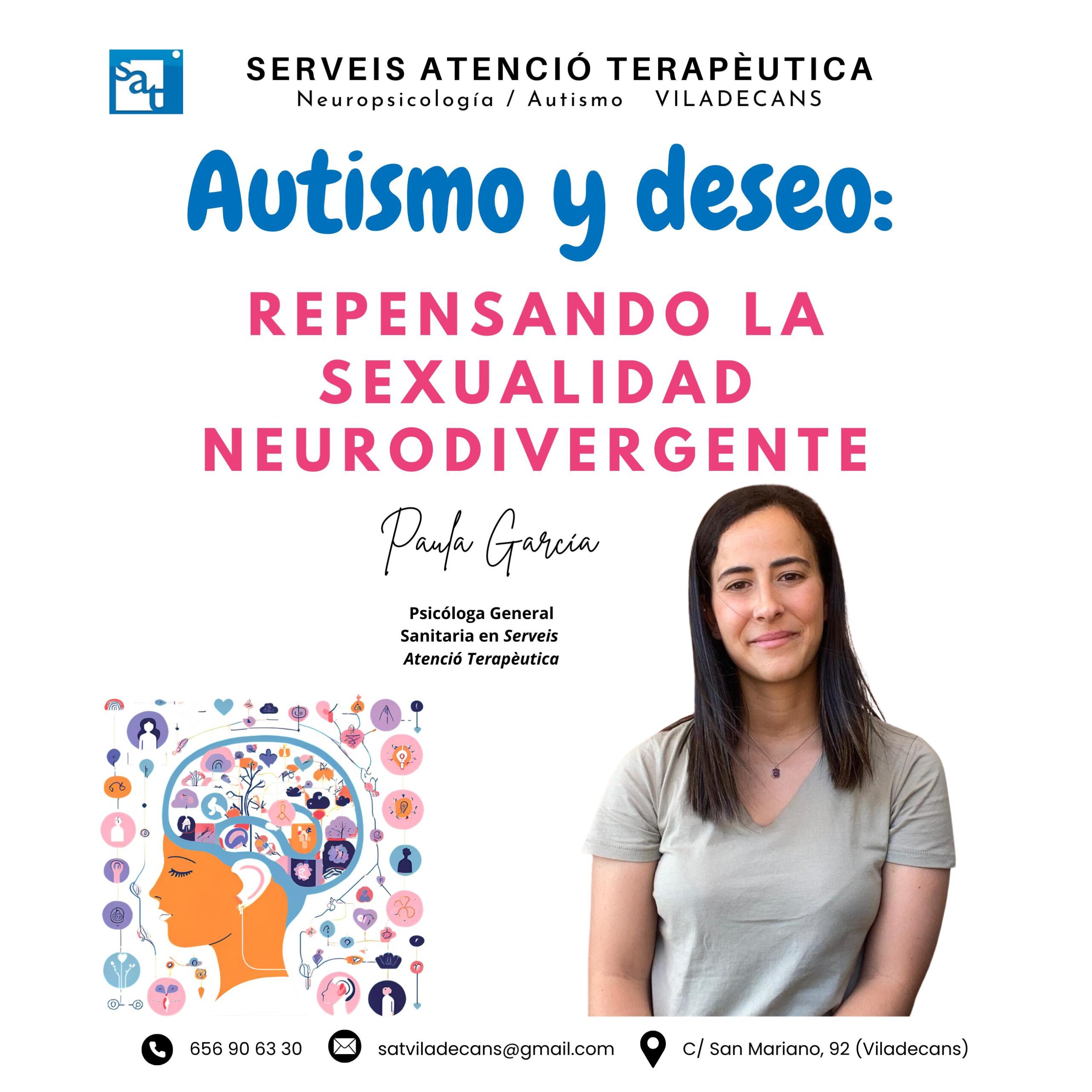 Ilustración de una persona neurodivergente reflexionando sobre el deseo, rodeada de símbolos de conexión emocional, diversidad y neurodiversidad, representando la vivencia de la sexualidad en el autismo.