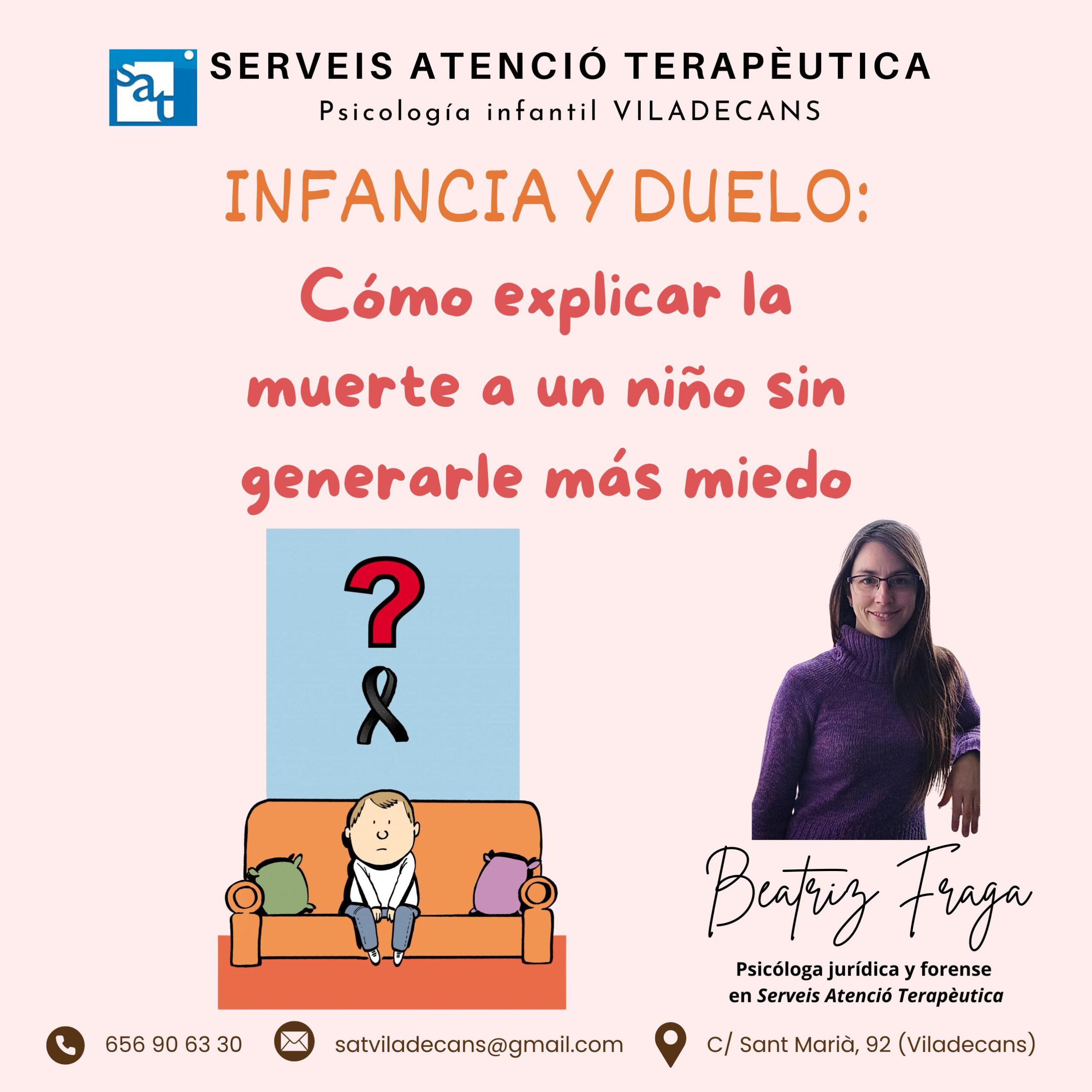 Acompañar con amor y verdad: claves de una psicóloga especializada en duelo infantil en Viladecans.