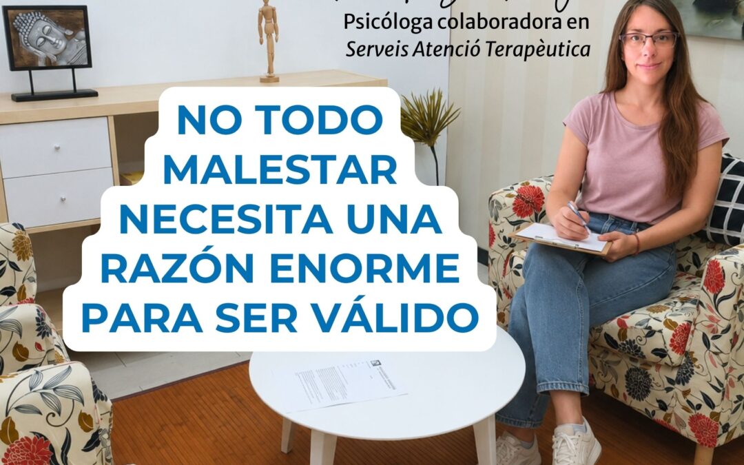 Psicóloga en Viladecans reflexiona sobre el malestar emocional y su validación